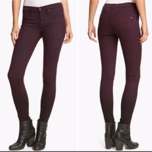 NWT Rag & Bone Maroon Wine Sz 25 Legging with Zipper W15070163ND